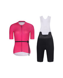 RIVANELLE Cycling short sleeve jersey and shorts - LOVELY - black/pink